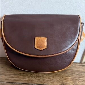 Celine Dark Brown Leather Crossbody Bag